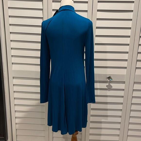 Express NWT Dress long sleeve in a Royal Blue with front top Cut out. - Picture 7 of 10
